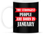 printfashion A legerősebb emberek januárban születnek - Bögre - Fekete (1367524)