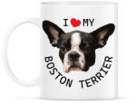 printfashion I love my Boston Terrier - Bögre - Fehér (7099433)