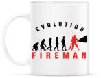 printfashion Tűzoltó evolúció - Bögre - Fehér (1474047)