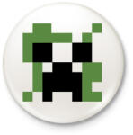 printfashion Creeper Minecraft - Kitűző, hűtőmágnes - Fehér (14506599)