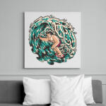 printfashion Szörfös - Vászonkép - Fehér (8047616)