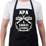 printfashion Apa a vadász legenda - Kötény - Fekete (5348563)