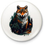 printfashion Róka - Kitűző, hűtőmágnes - Fehér (13670765)