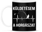 printfashion Küldetésem a horgászat - Bögre - Fekete (970939)