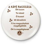 printfashion A kávé ragozása - Kitűző, hűtőmágnes - Fehér (5968155)