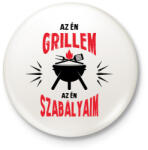printfashion Az én grillem - Kitűző, hűtőmágnes - Fehér (13690921)