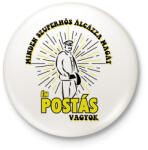 printfashion Én postás vagyok - Kitűző, hűtőmágnes - Fehér (9011288)