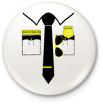 printfashion Legénybúcsú PD - Kitűző, hűtőmágnes - Fehér (5184914)