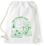 printfashion Zöld bolygó - Sportzsák, Tornazsák - Fehér (14121358)