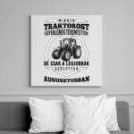 printfashion TRAKTOROS SZÜLINAP - Augusztus - Vászonkép - Fehér (6632141)
