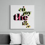 printfashion enjoy the silence typo - Vászonkép - Fehér (6623359)