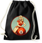 printfashion Retro bilárd - Sportzsák, Tornazsák - Fekete (11871217)