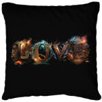 printfashion LOVE feliratos - szerelmes ajándék párodnak - Párnahuzat, Díszpárnahuzat - Fekete (11847627)