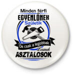 printfashion A legjobb asztalos - Kitűző, hűtőmágnes - Fehér (3077529)