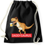 printfashion Daddysaurus - Sportzsák, Tornazsák - Fekete (6931976)