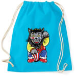 printfashion Mozis macska - Sportzsák, Tornazsák - Surf blue (36478)