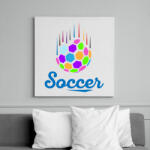 printfashion Soccer - Vászonkép - Fehér (6625532)