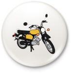 printfashion simson - Kitűző, hűtőmágnes - Fehér (4139292)