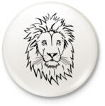 printfashion lion - Kitűző, hűtőmágnes - Fehér (3089651)