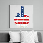 printfashion F*ck You! USA for life! - Vászonkép - Fehér (6623886)