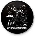printfashion Legjobb apa az univerzumban - Kitűző, hűtőmágnes - Fekete (7442630)
