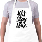 printfashion Let's Stay Home - Kötény - Fehér (4910257)