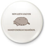 printfashion Nem lusta vagyok, csak energiatakarékos. - Kitűző, hűtőmágnes - Fehér (4775039)