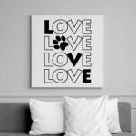 printfashion Dog Love - Vászonkép - Fehér (6627572)