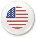 printfashion USA zászló - Kitűző, hűtőmágnes - Fehér (11688701)