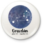 printfashion Oroszlán - Kitűző, hűtőmágnes - Fehér (7475425)