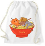 printfashion Cica ramen - Sportzsák, Tornazsák - Fehér (16017598)