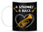 printfashion A szívemhez a kulcs - Trombita - Bögre - Fekete (7642235)