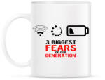 printfashion Az új generáció legnagyobb félelmei - Bögre - Fehér (2423449)