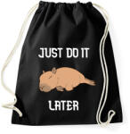 printfashion Capybara - just do it later - Sportzsák, Tornazsák - Fekete (13722390)