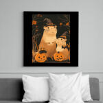 printfashion Halloween-i Capybara Család - Vászonkép - Fekete (16708987)