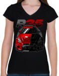 printfashion Nissan GT-R R35 - Női V-nyakú póló - Fekete (11419997)