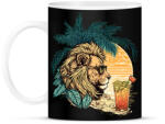 printfashion Oroszlán Chill - Bögre - Fekete (12675601)