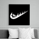printfashion nike márkaparódia fehér - Vászonkép - Fekete (10812878)