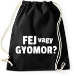 printfashion Fej vagy gyomor - Sportzsák, Tornazsák - Fekete (10426857)