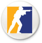 printfashion CS2 logó - Kitűző, hűtőmágnes - Fehér (14221013)