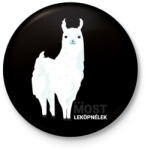 printfashion Leköplek Alpaka - Kitűző, hűtőmágnes - Fekete (3101476)