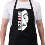printfashion La casa de papel - sötét alaphoz - Kötény - Fekete (4938671)
