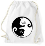 printfashion yin yang cicák - Sportzsák, Tornazsák - Fehér (211179)