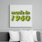 printfashion made-in-1960-green-grey - Vászonkép - Fehér (6622643)