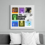 printfashion Minecraft Creeper - Vászonkép - Fehér (6628889)