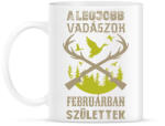 printfashion A legjobb vadászok februárban születtek - Bögre - Fehér (16336554)
