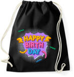 printfashion Happy Birth Day - Sportzsák, Tornazsák - Fekete (2615325)