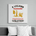 printfashion Tanárnő szülinapja február - Vászonkép - Fehér (6639316)