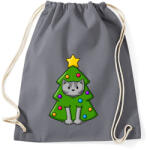 printfashion Cica karácsonyfa - Sportzsák, Tornazsák - Grafitszürke (1100213)