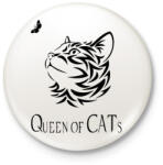 printfashion queen of cats - Kitűző, hűtőmágnes - Fehér (3079392)